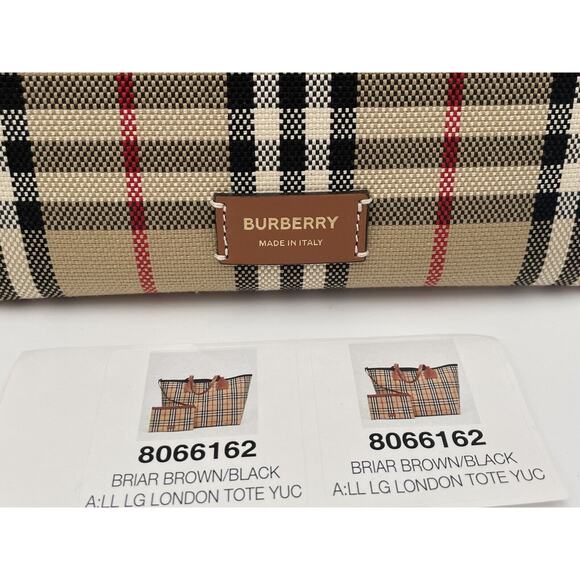 $2090 NEW BURBERRY London Check LARGE 2pc Tote Shopper Bag Purse! - Picture 9 of 14